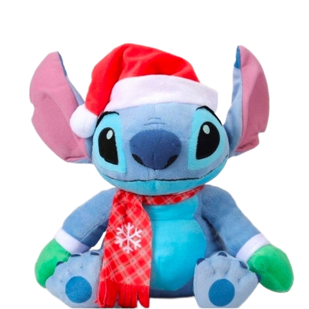 Disney Stitch Christmas Santa Hat Holiday Plush 11" NWT